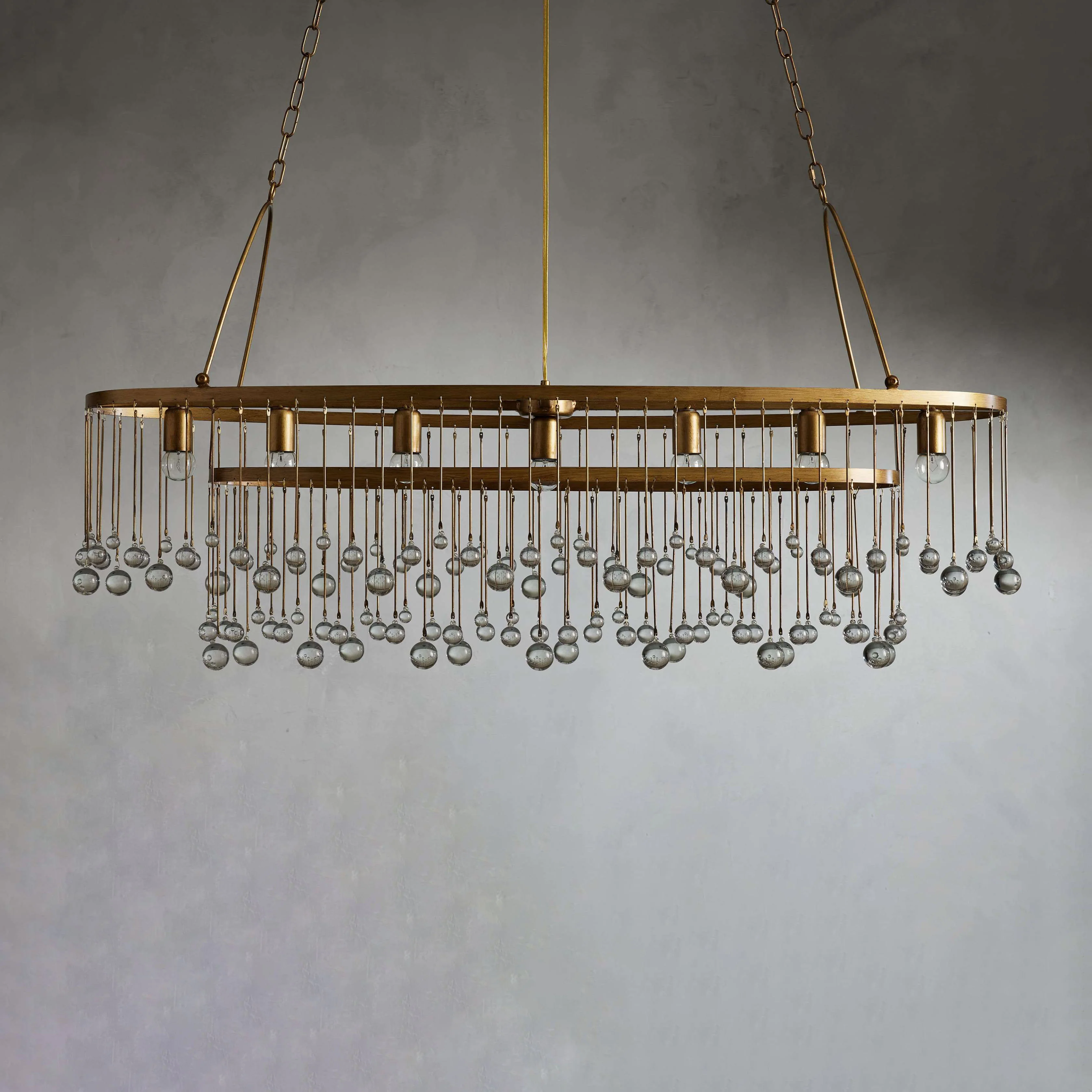 Aubrey Oval Crystal Ball 7 Light Chandelier - Image 14