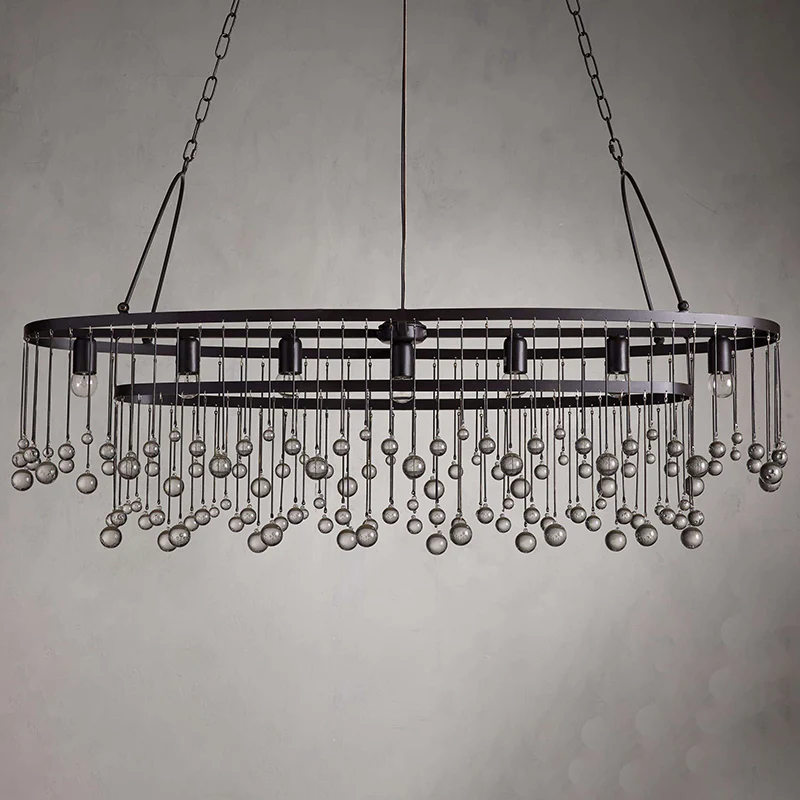 Aubrey Oval Crystal Ball 7 Light Chandelier - Image 6