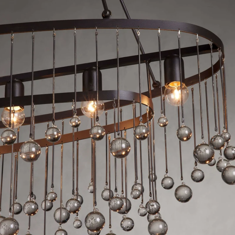 Aubrey Oval Crystal Ball 7 Light Chandelier - Image 8