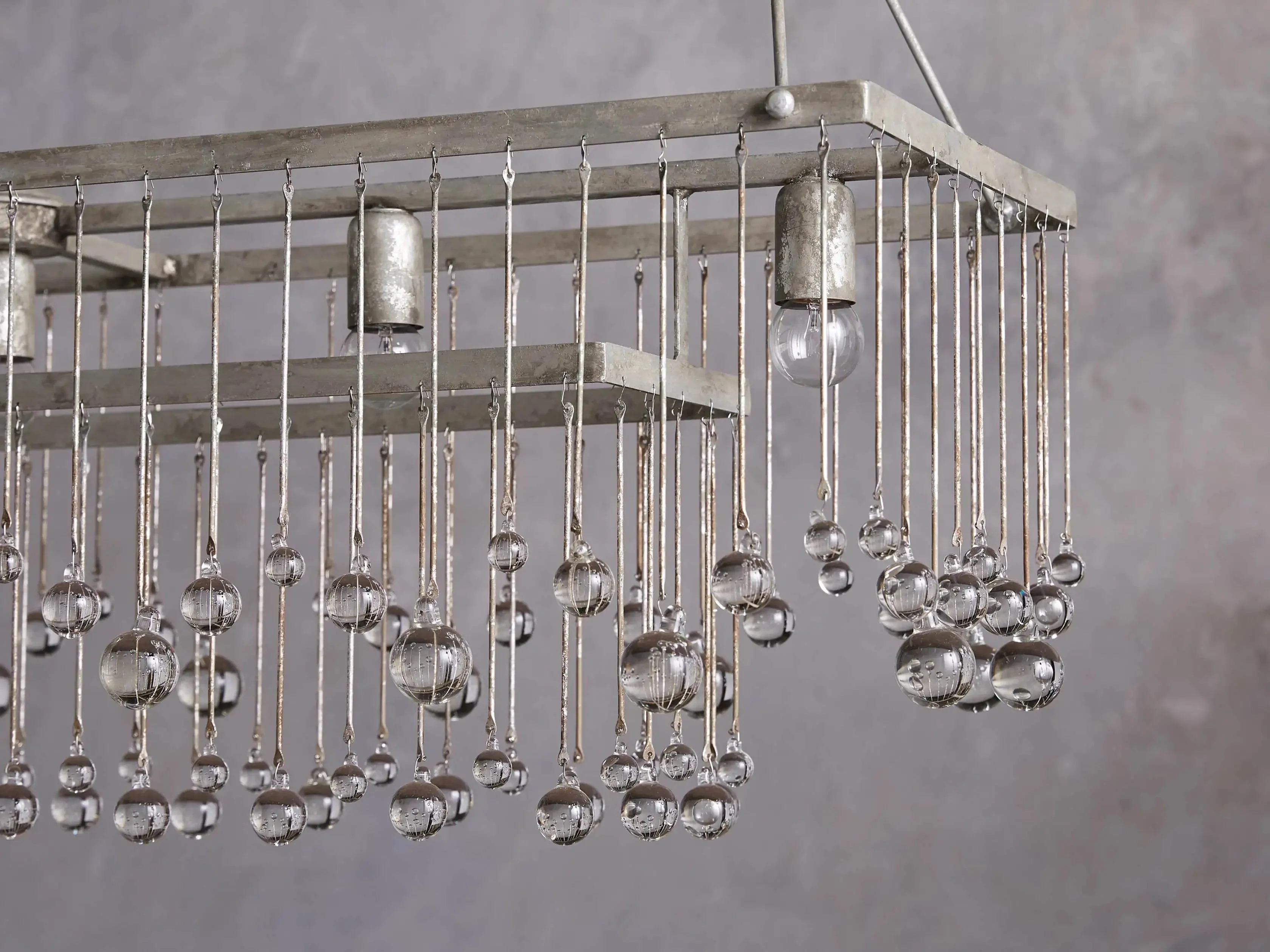 Aubrey Crystal Ball Rectangular Chandelier 47'' 60'' - Image 11