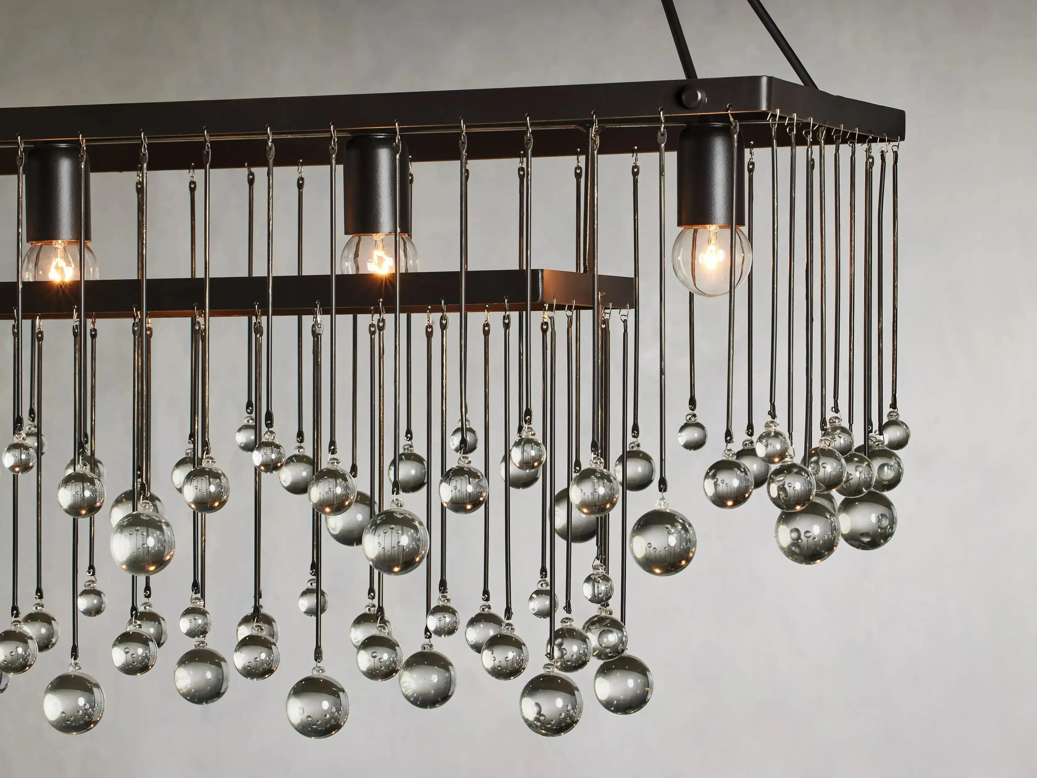 Aubrey Crystal Ball Rectangular Chandelier 47'' 60'' - Image 19