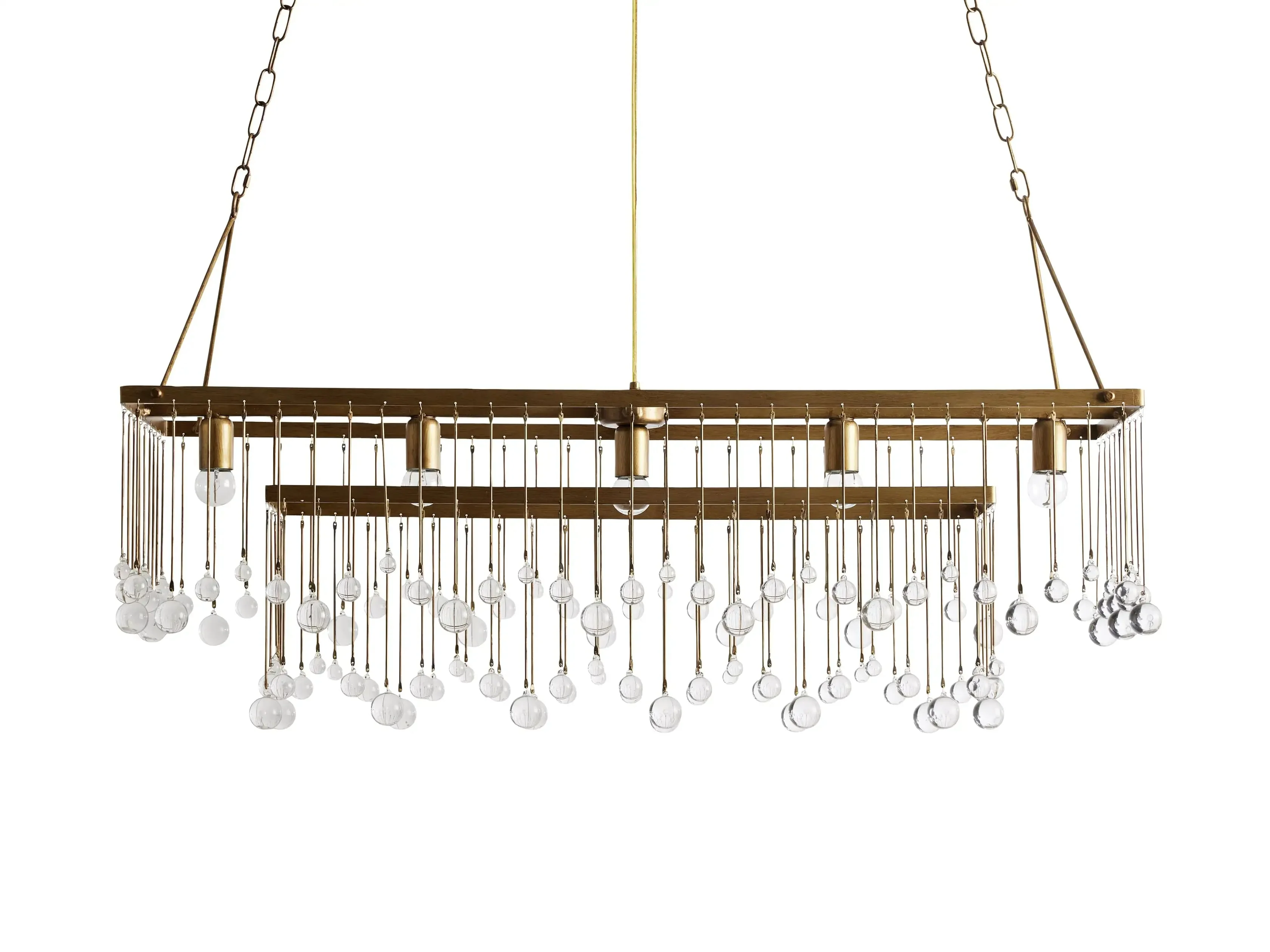 Aubrey Crystal Ball Rectangular Chandelier 47'' 60'' - Image 24