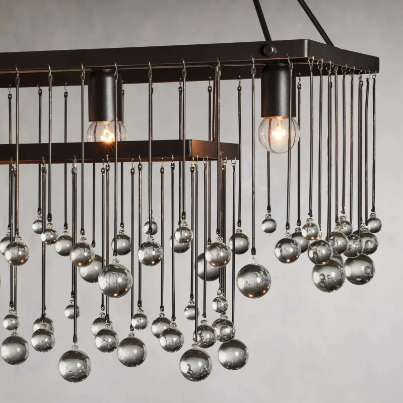 Aubrey Crystal Ball Rectangular Chandelier 47'' 60'' - Image 31