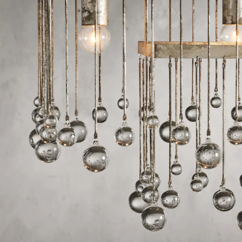 Aubrey Crystal Ball Rectangular Chandelier 47'' 60'' - Image 36