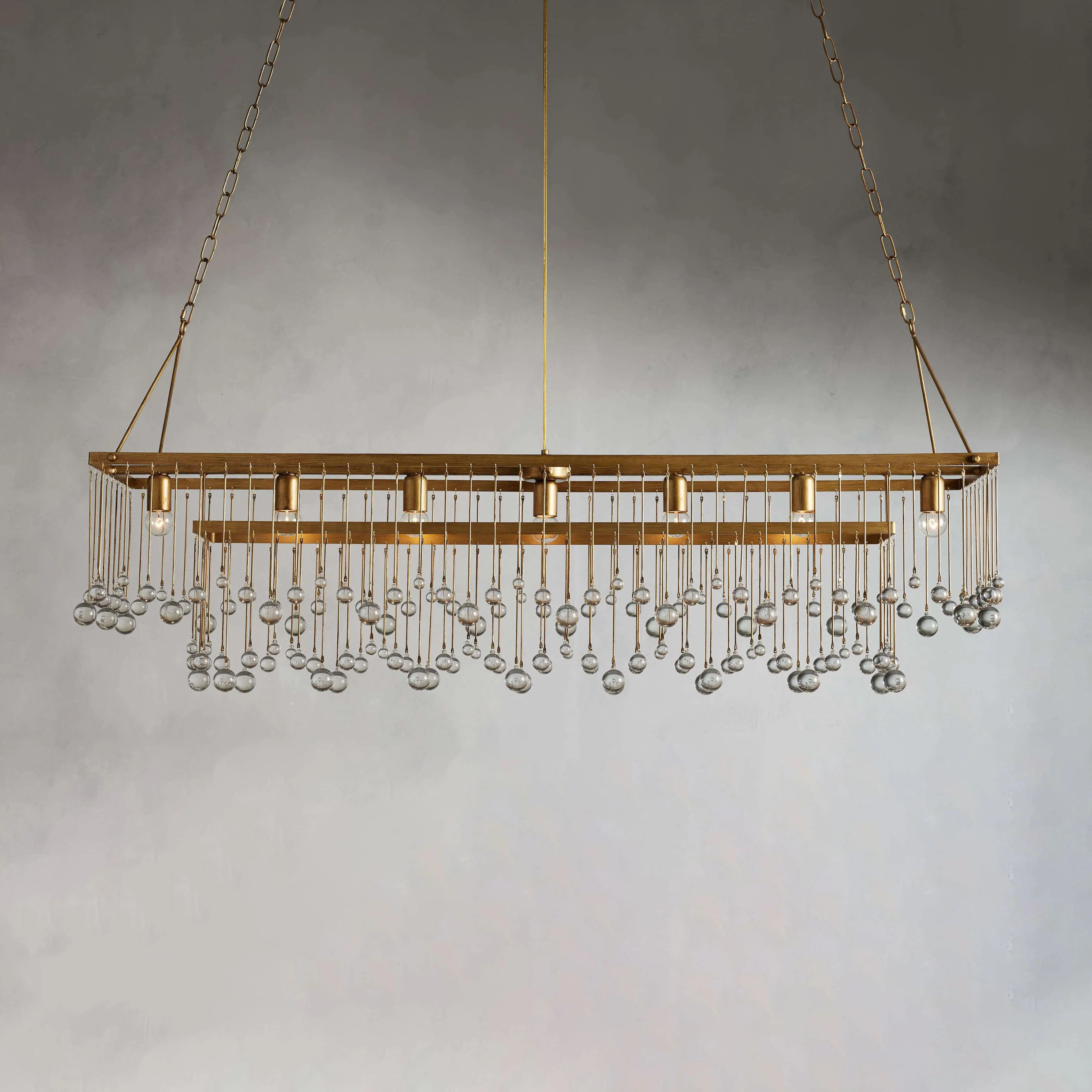 Aubrey Crystal Ball Rectangular Chandelier 47'' 60'' - Image 38