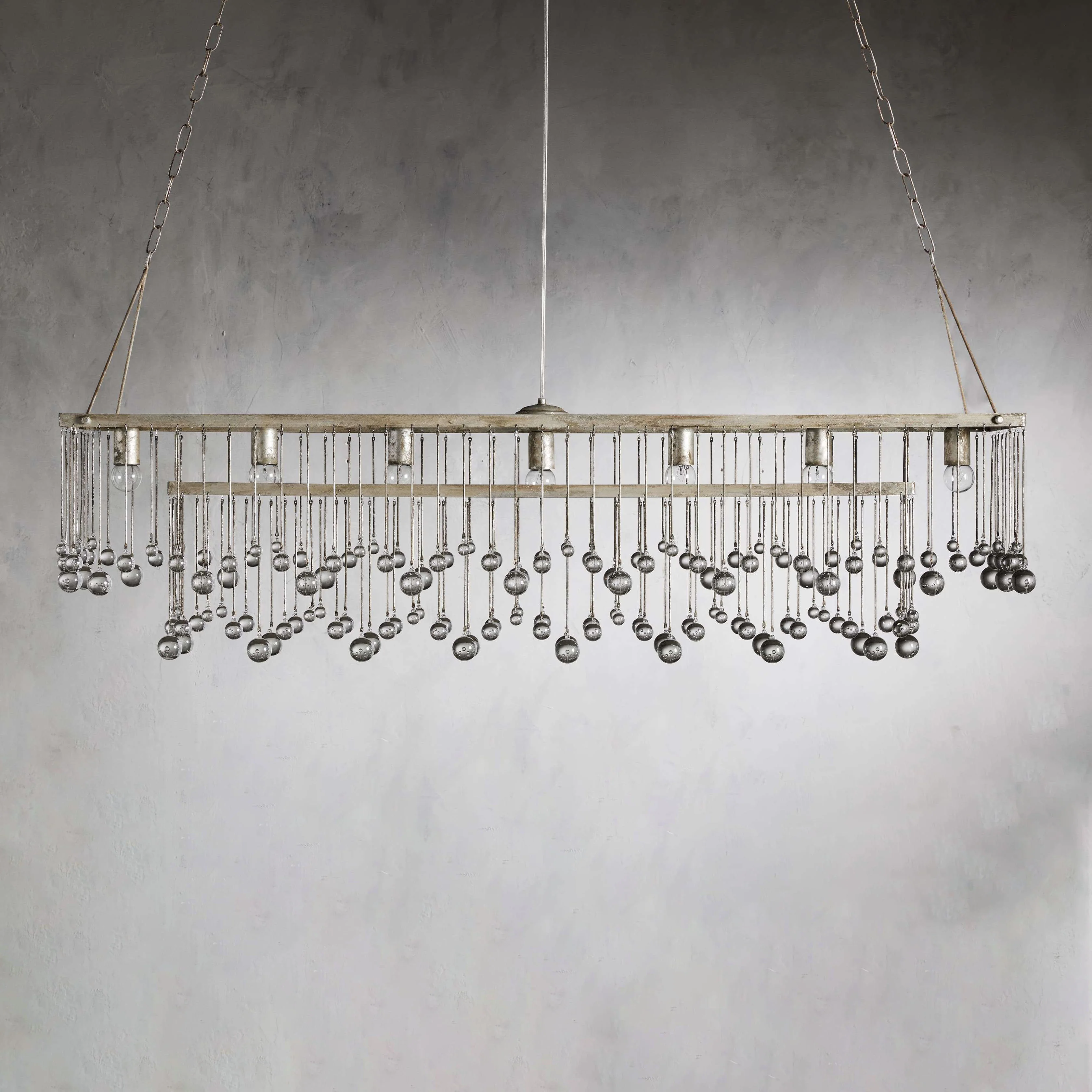 Aubrey Crystal Ball Rectangular Chandelier 47'' 60'' - Image 40