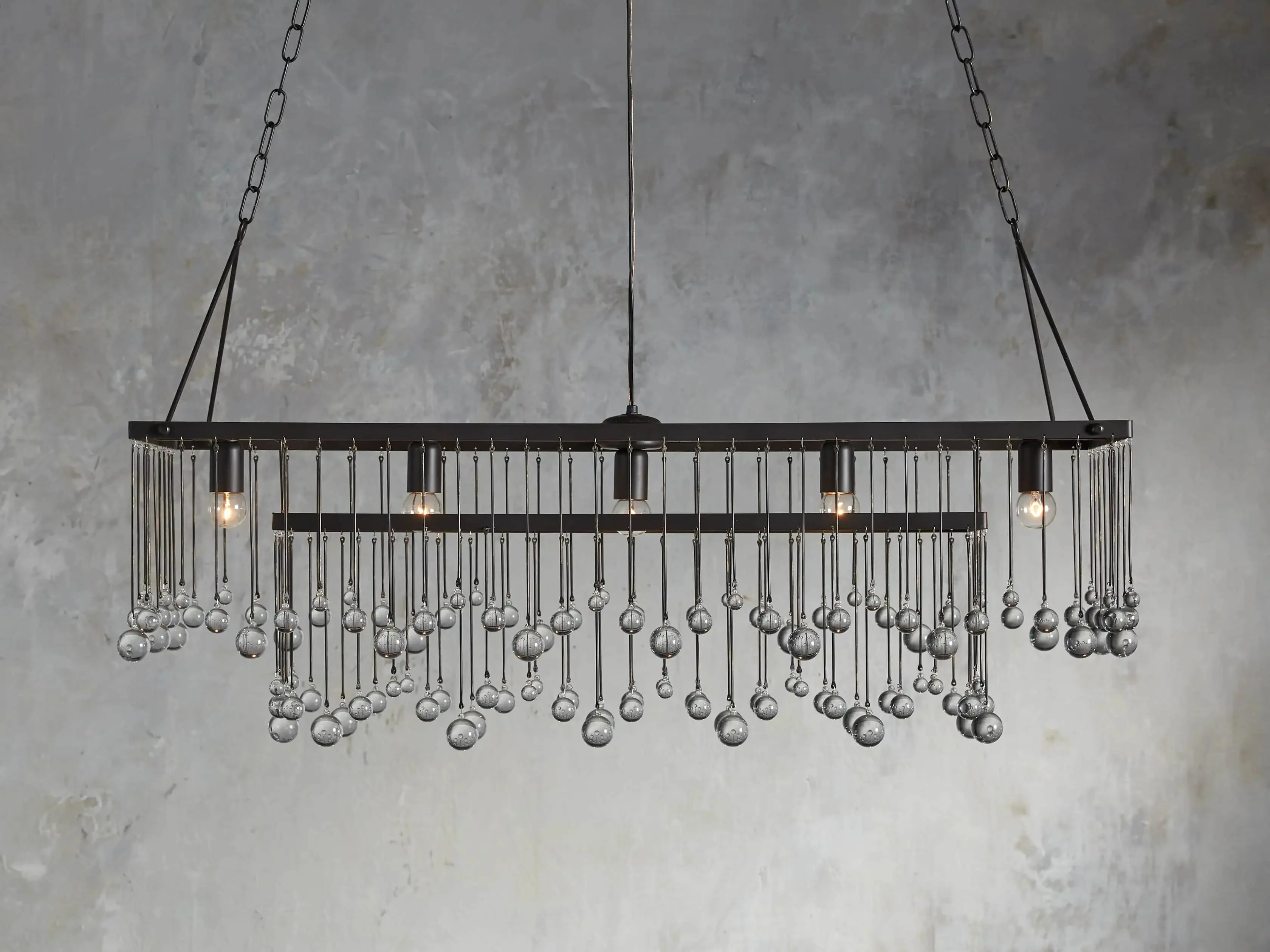 Aubrey Crystal Ball Rectangular Chandelier 47'' 60'' - Image 5
