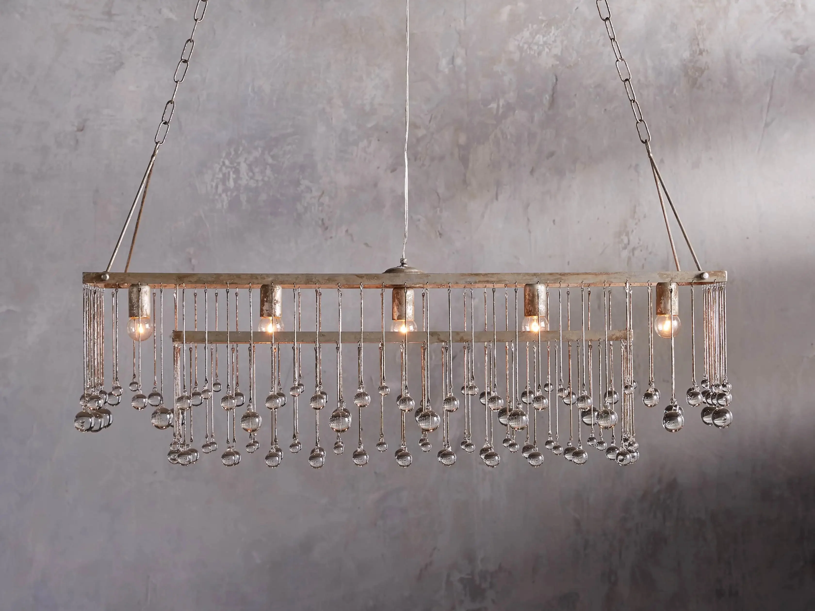 Aubrey Crystal Ball Rectangular Chandelier 47'' 60'' - Image 6