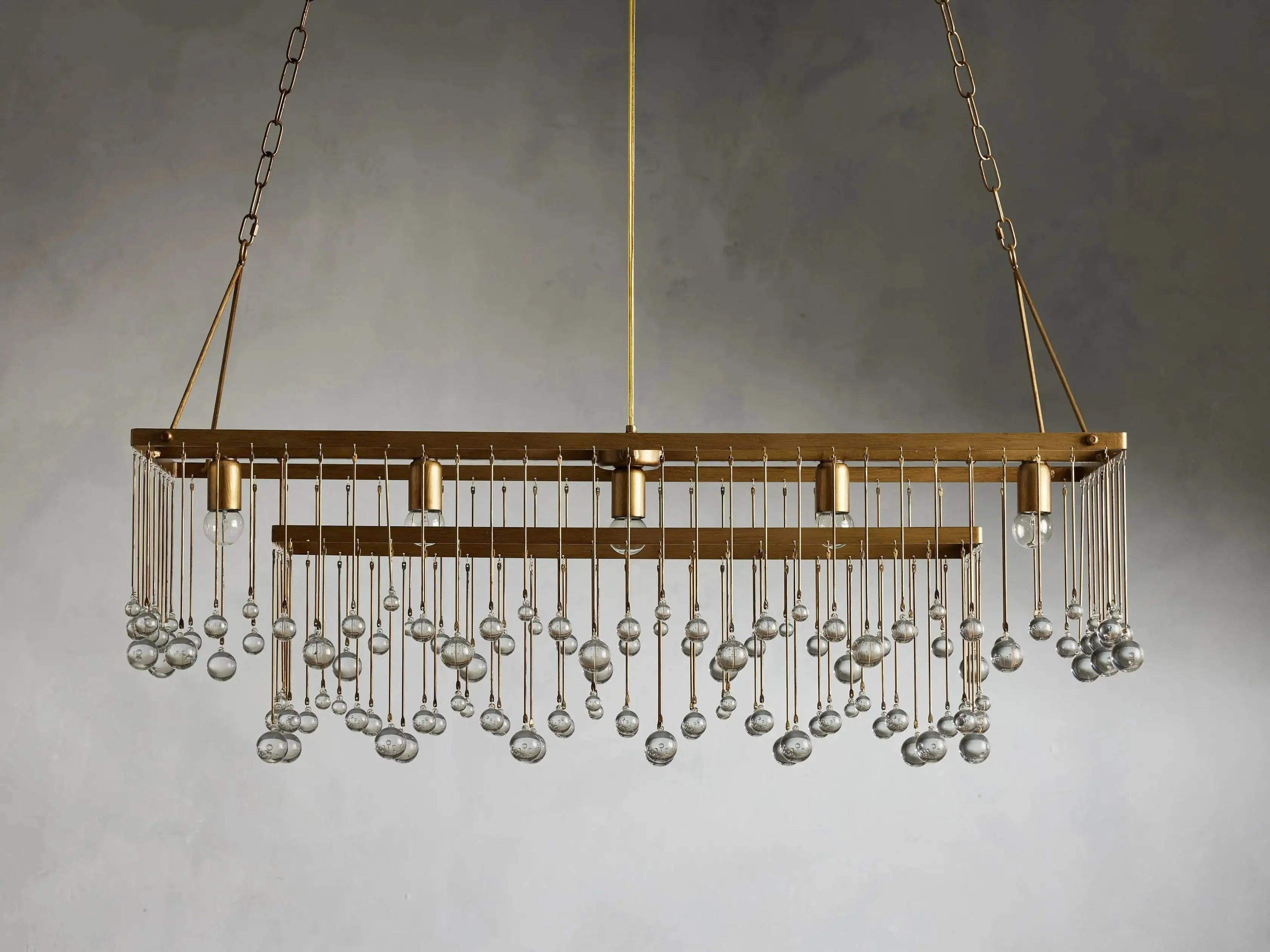 Aubrey Crystal Ball Rectangular Chandelier 47'' 60'' - Image 7