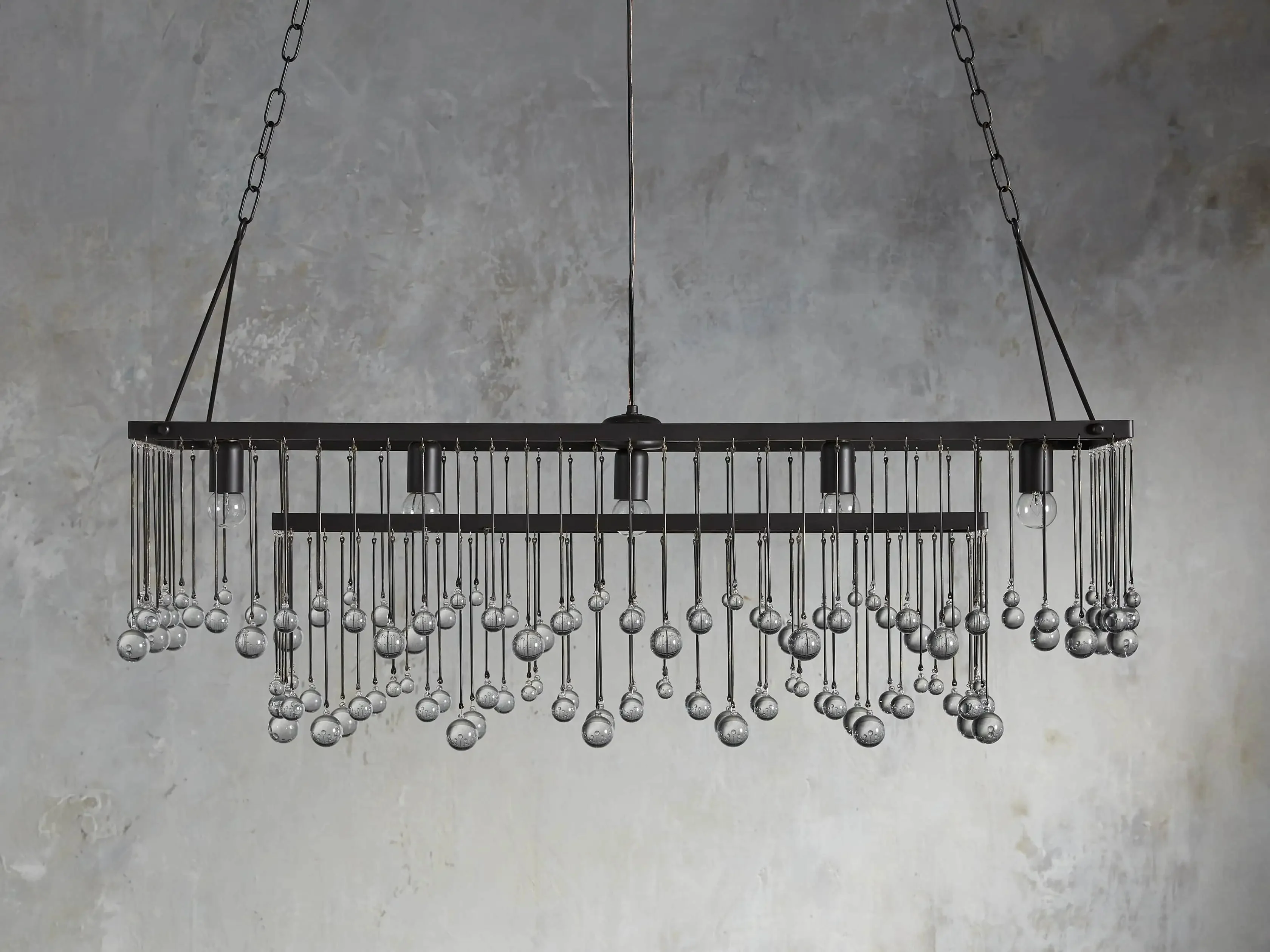 Aubrey Crystal Ball Rectangular Chandelier 47'' 60'' - Image 8