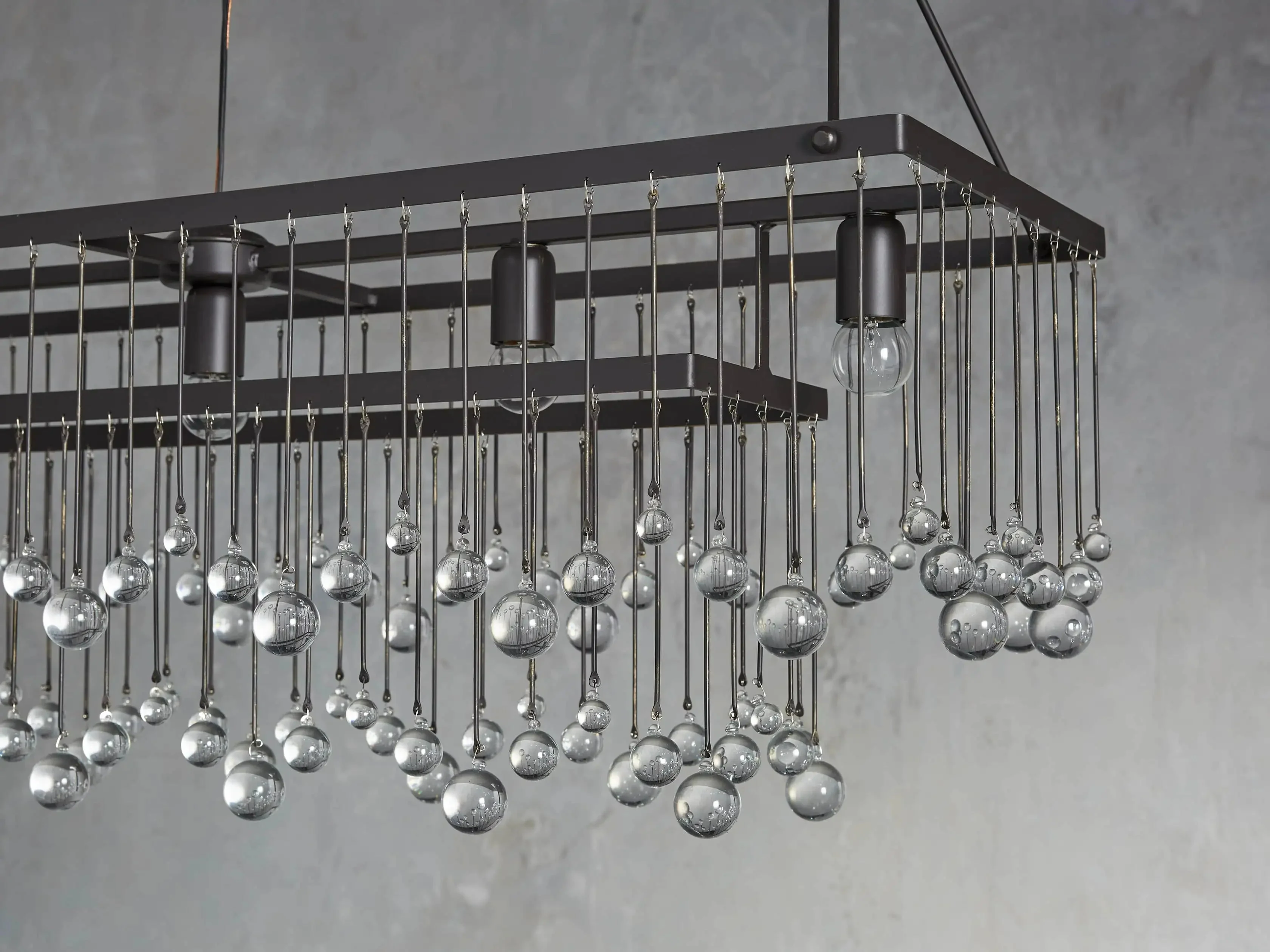 Aubrey Crystal Ball Rectangular Chandelier 47'' 60'' - Image 9