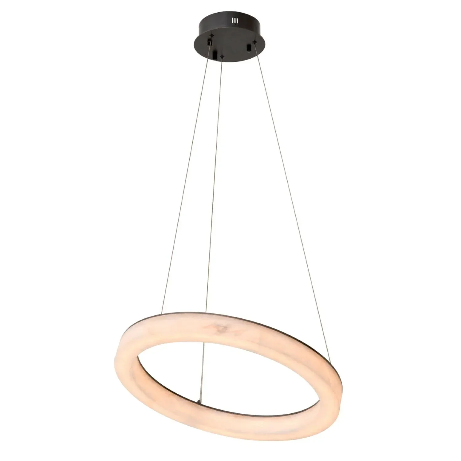 Raymond Modern Round Living Room Alabaster Pendant Chandelier - Image 5