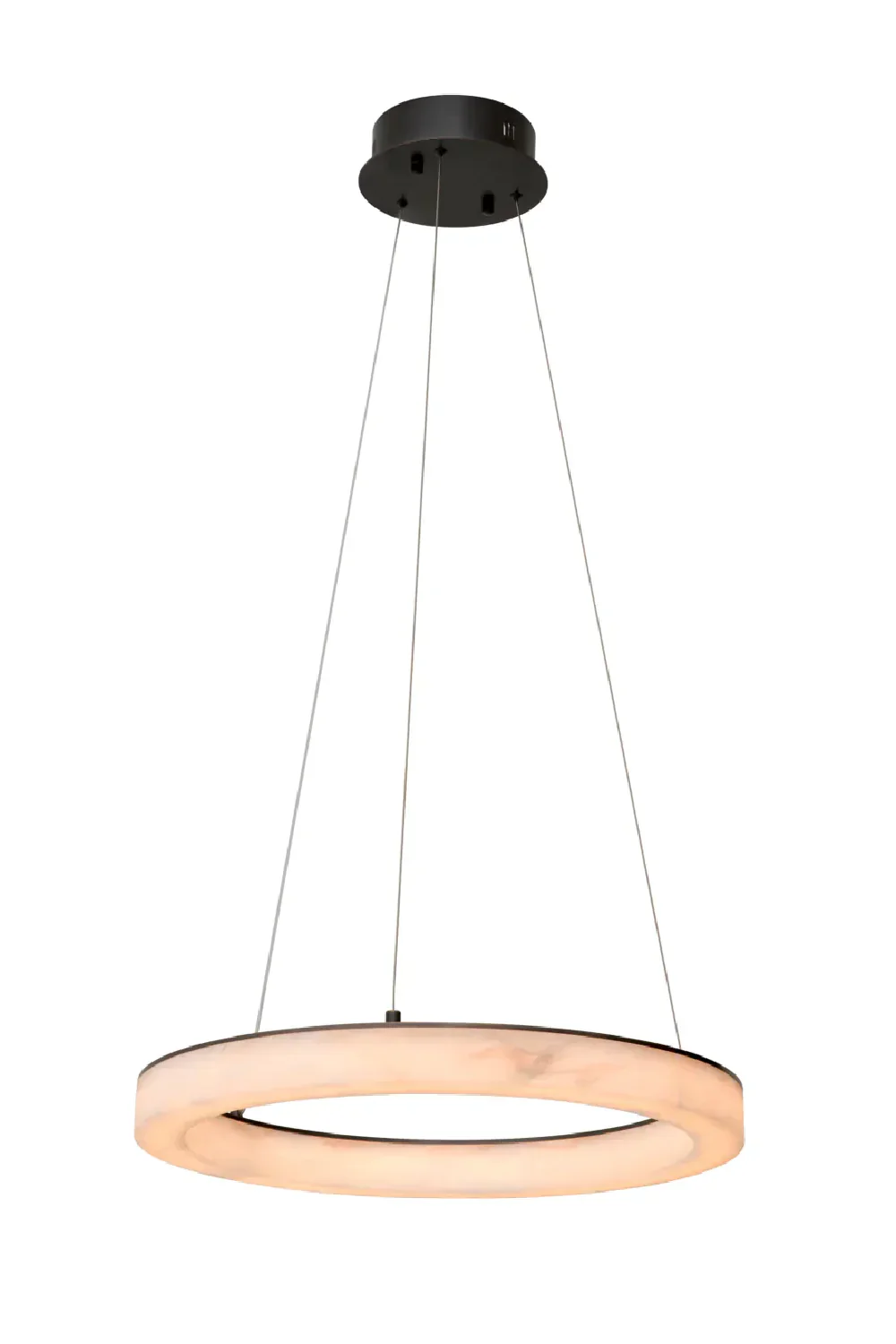 Raymond Modern Round Living Room Alabaster Pendant Chandelier - Image 6