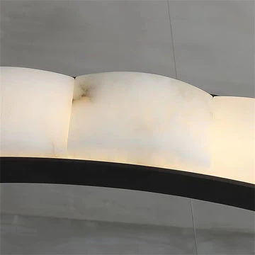 August Mordern Marble Round Chandelier Black - Image 3