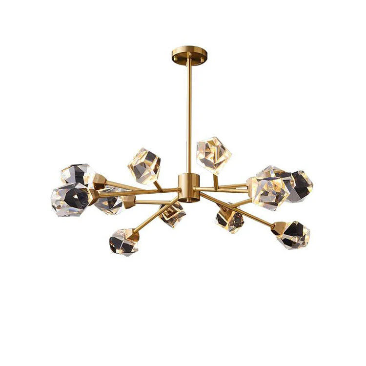 Masonry Faceted Crystal Prisms Chandelier - Image 9