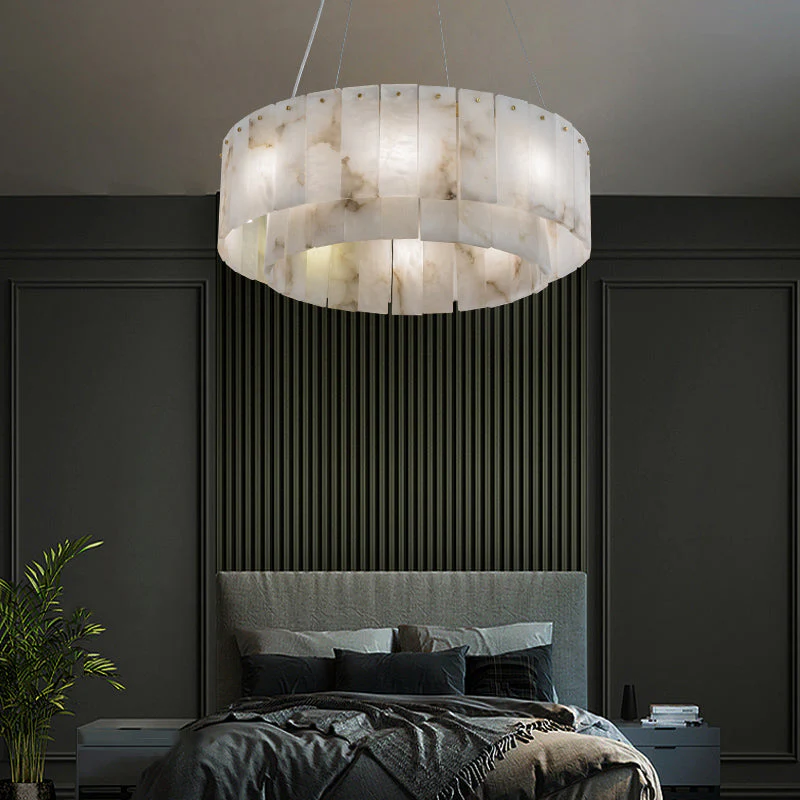 Aurelia Handcrafted White Round Chandelier, Living Room Chandelier - Image 3