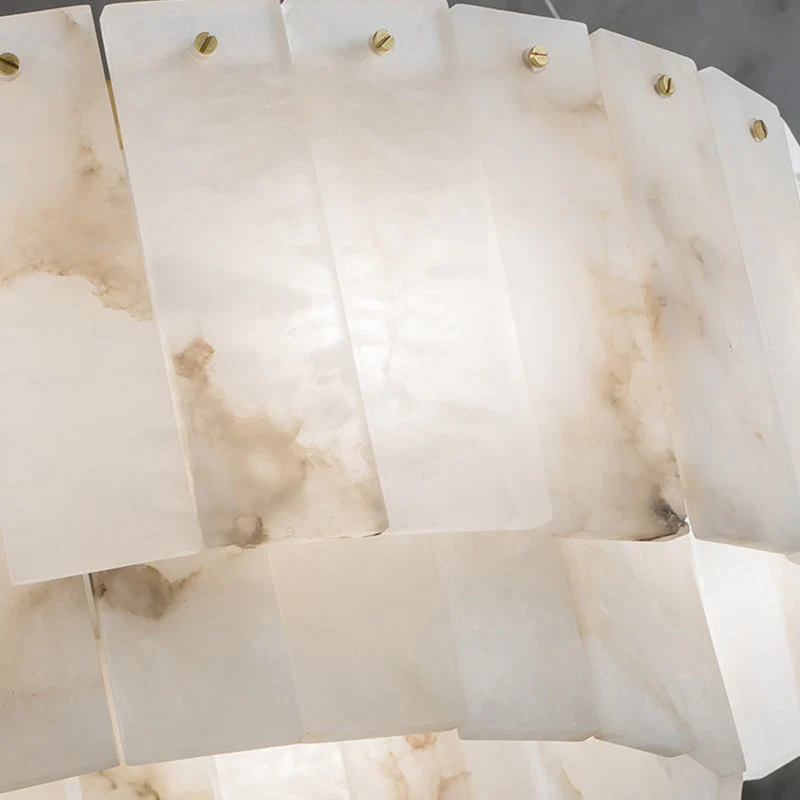 Aurelia Handcrafted White Round Chandelier, Living Room Chandelier - Image 5
