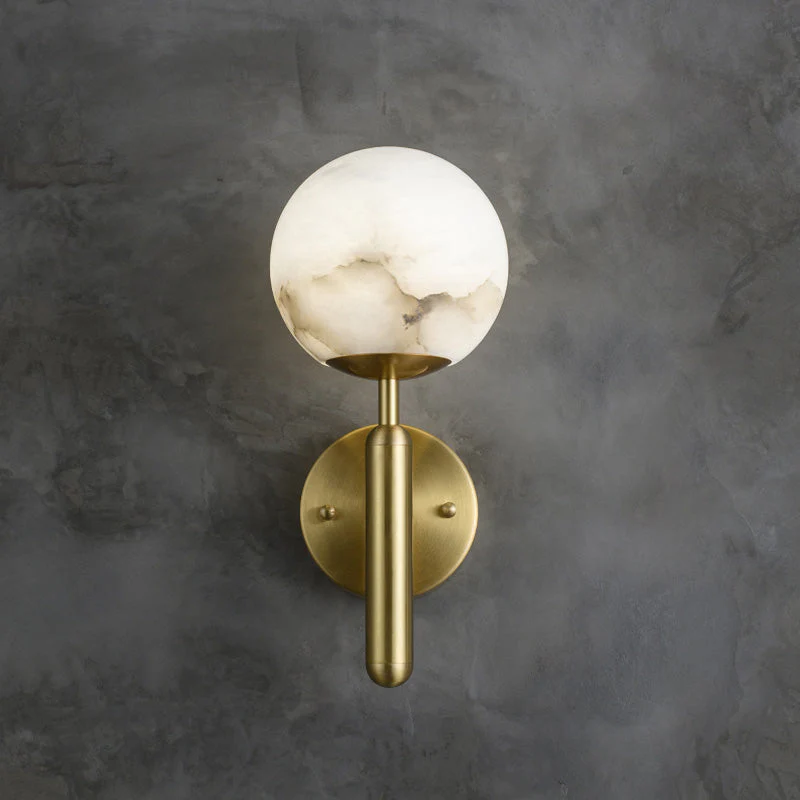 Aurora Alabaster Global Wall Light, Bedroom Wall Light - Image 5