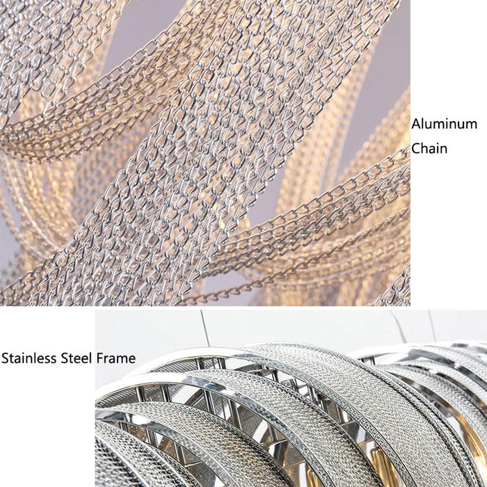 Sophian Luxury Aluminum Chain Tassel Chandelier - Image 12