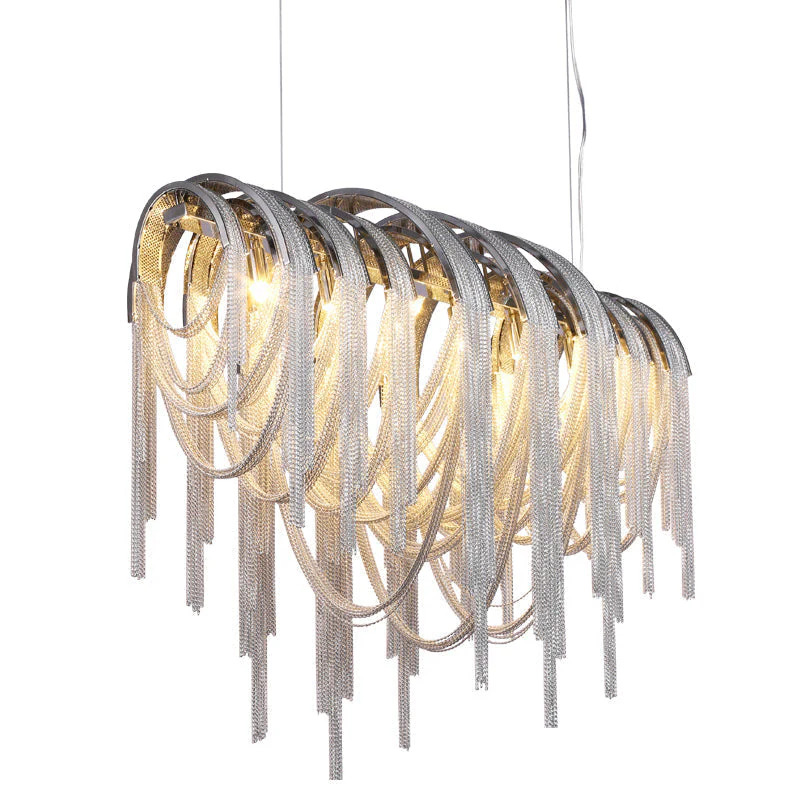 Sophian Luxury Aluminum Chain Tassel Chandelier - Image 13