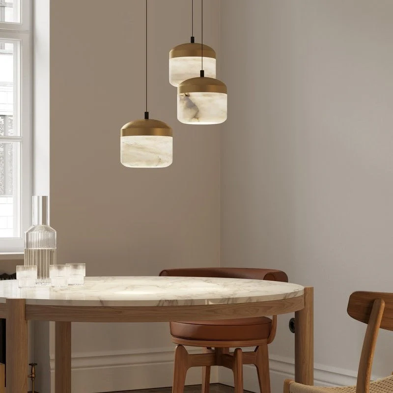 Ava Radiance - United Alabaster Pendant, Kitchen Pendant Light - Image 3