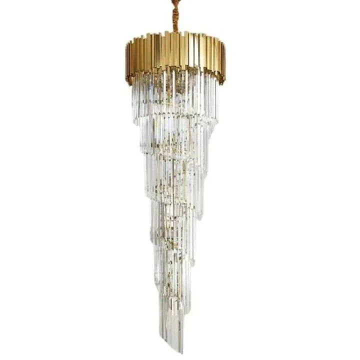 Bahay 2-Story Crystal Round Chandelier - Image 2