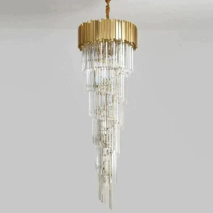 Bahay 2-Story Crystal Round Chandelier - Image 3
