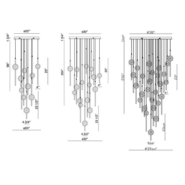 Velveton Seeded Glass Chandelier - Image 2