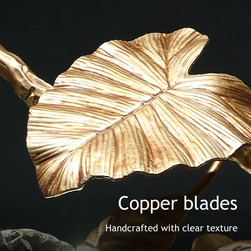 Btria Branch Copper Leaf Linear Chandelier - Image 10
