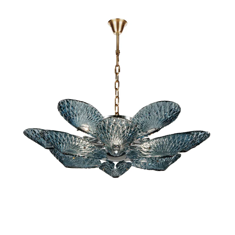 Bella 2-Tier  Glass Flower Chandelier - Image 4