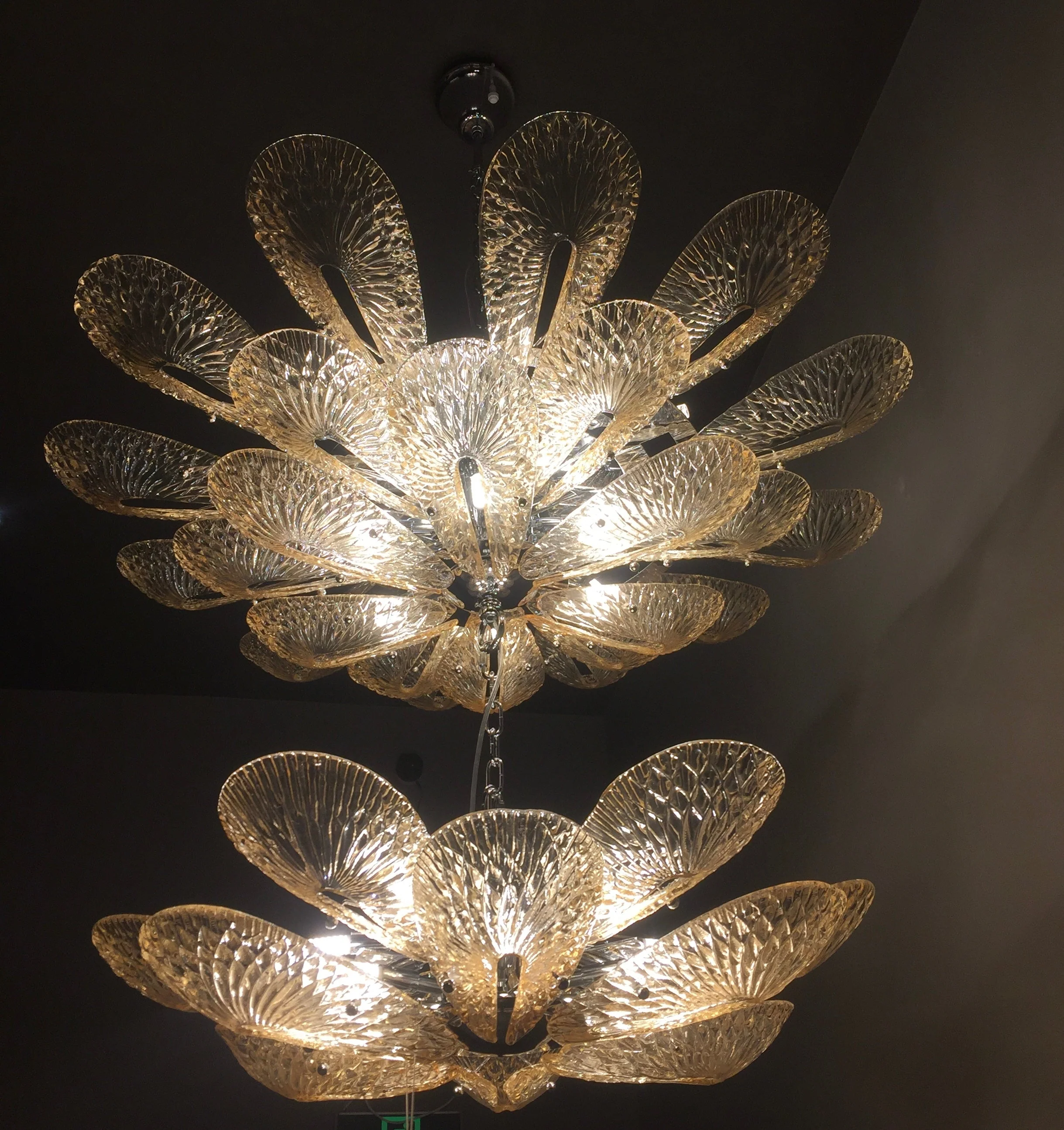 Bella 2-Tier  Glass Flower Chandelier - Image 5