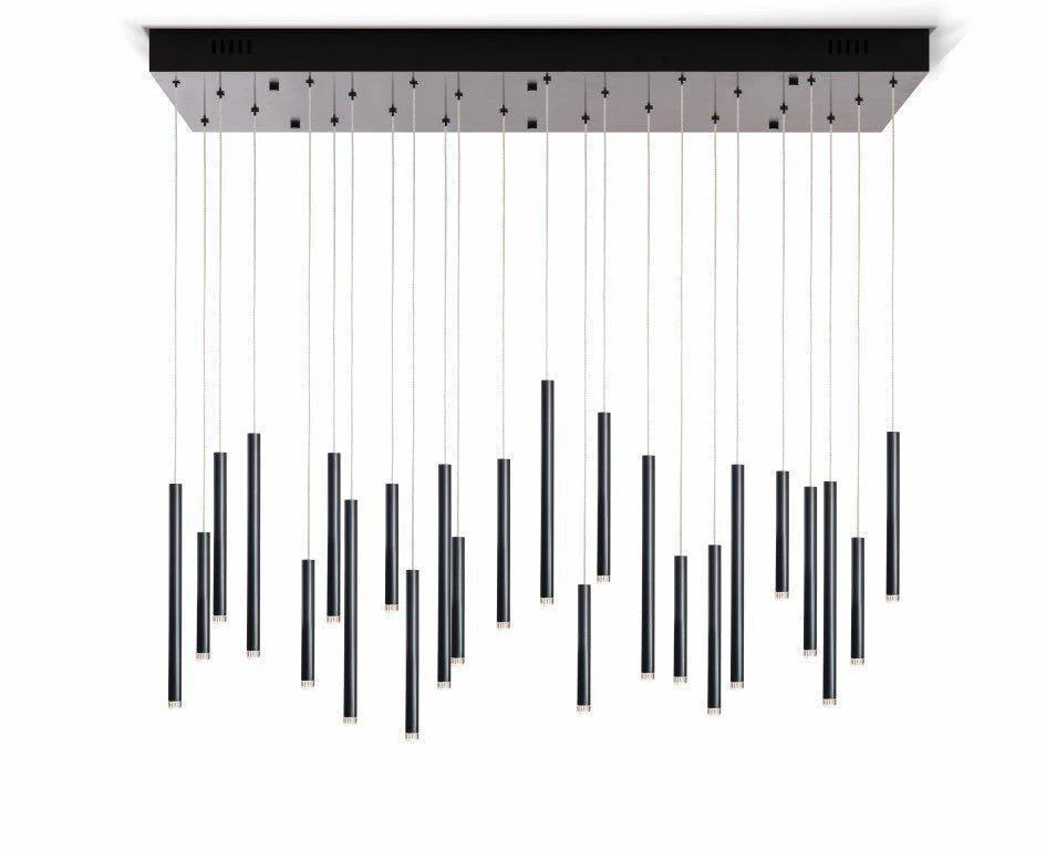 Bellini Rectangular Tri-Tone Tubular Pendant Light Chandelier - Image 29