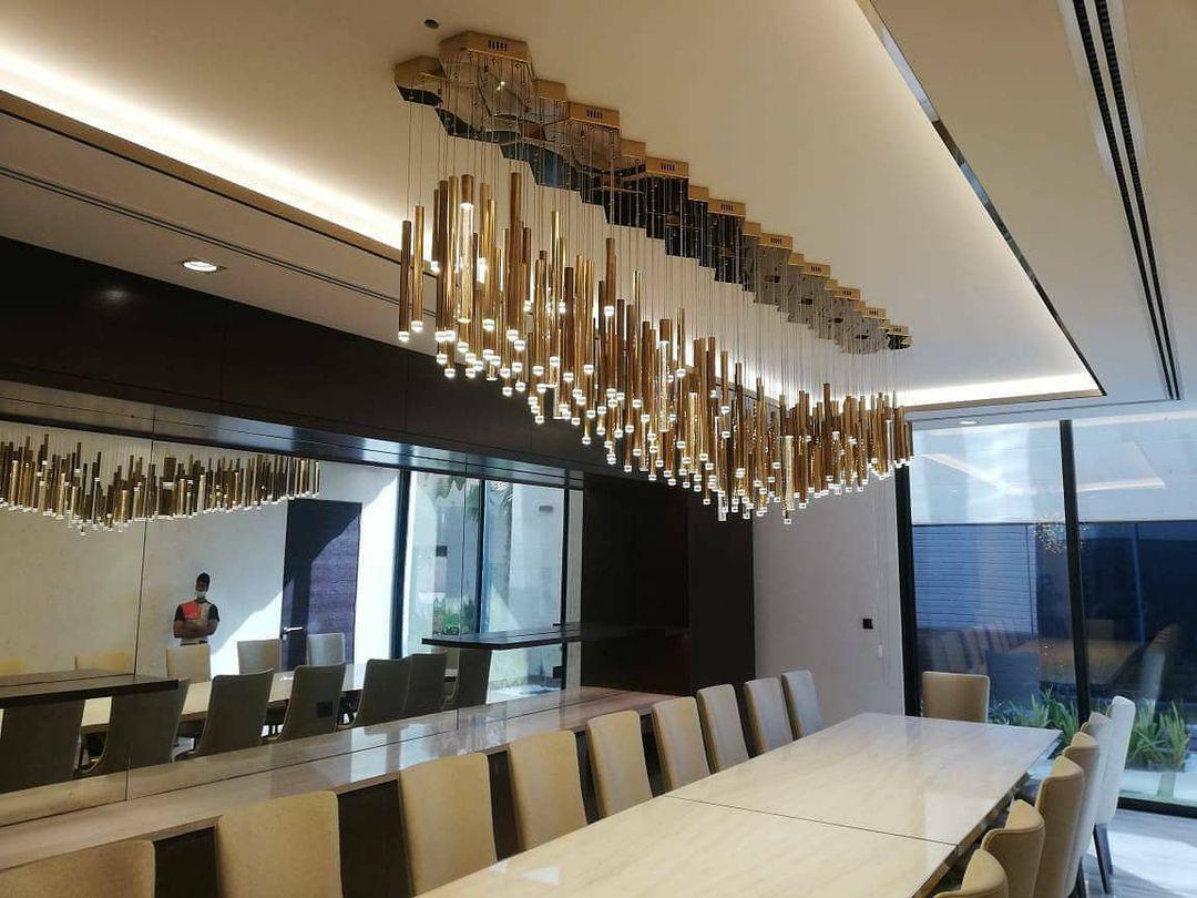 Bellini Rectangular Tubular Pendant Light Chandelier - Image 10