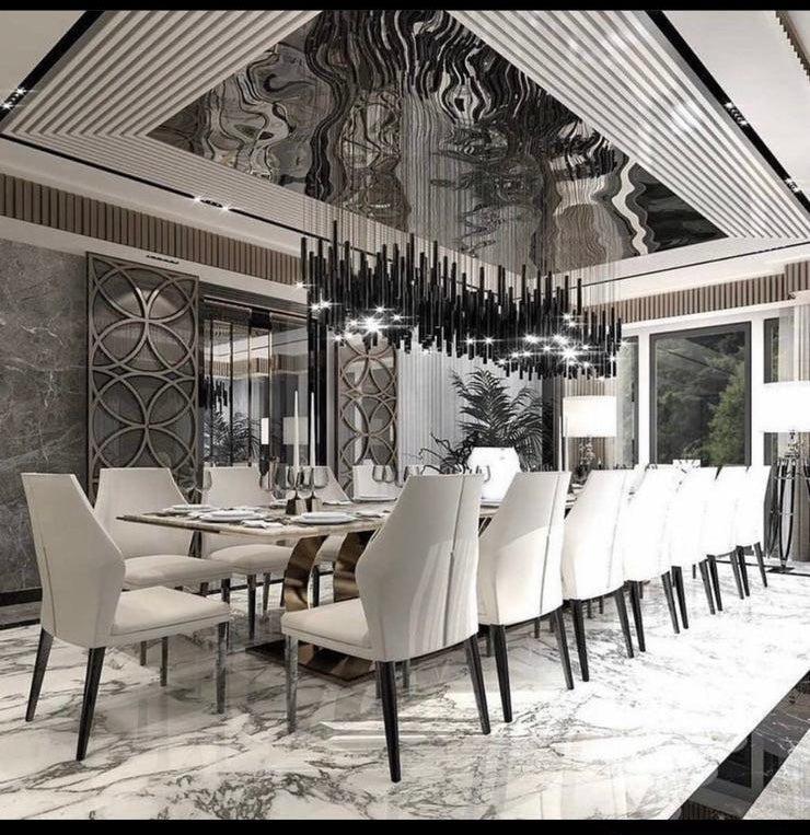 Bellini Rectangular Tubular Pendant Light Chandelier - Image 13