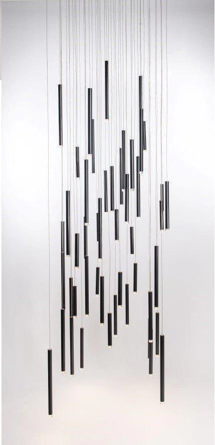 Bellini Rectangular Tubular Pendant Light Chandelier - Image 5