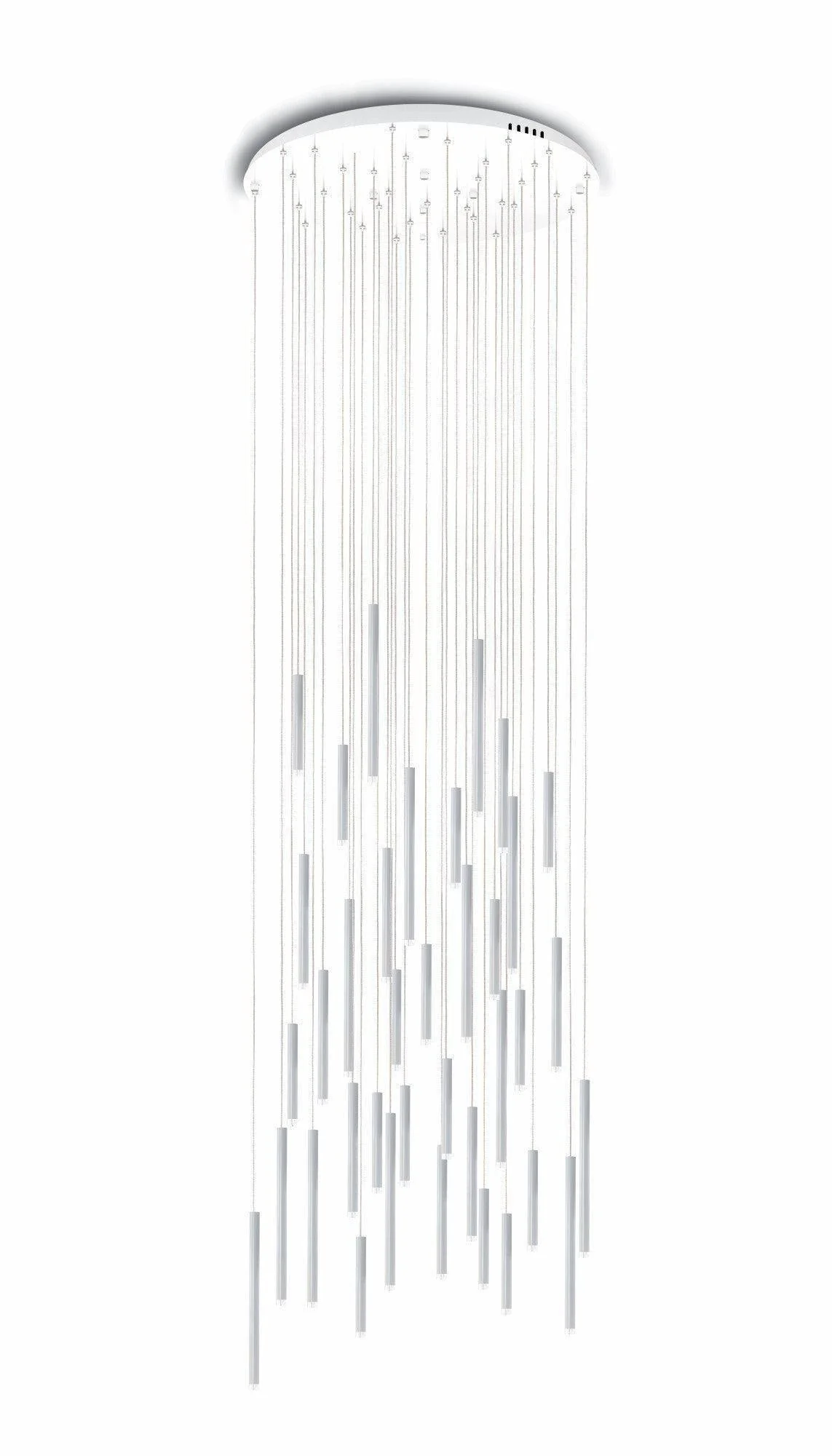 Brillia Round Two-Tone Tubular Pendant Light Chandelier - Image 18