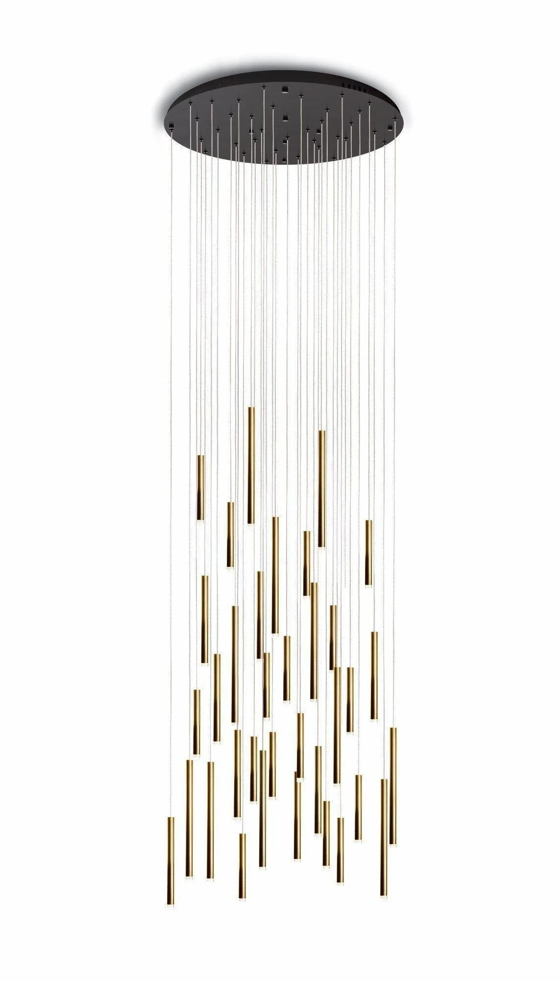 Brillia Round Two-Tone Tubular Pendant Light Chandelier - Image 20