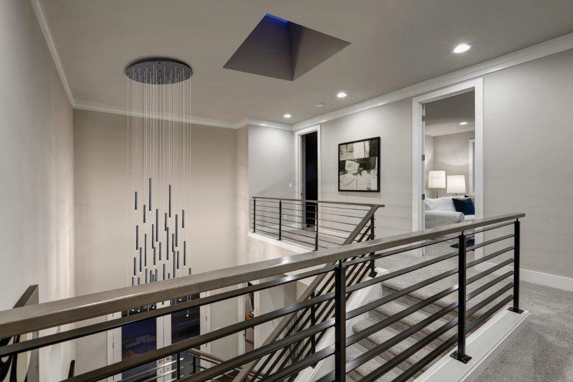 Brillia Round Two-Tone Tubular Pendant Light Chandelier - Image 5