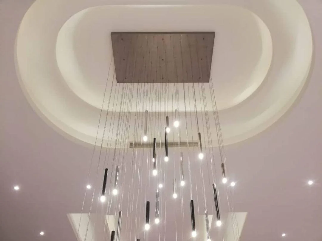 Bellini Square Tri-Tone Tubular Pendant Light Chandelier - Image 17