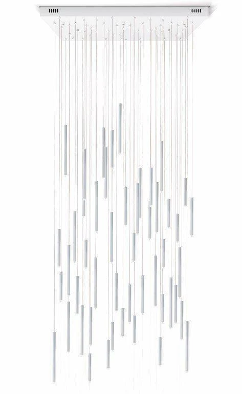 Bellini Square Tri-Tone Tubular Pendant Light Chandelier - Image 24
