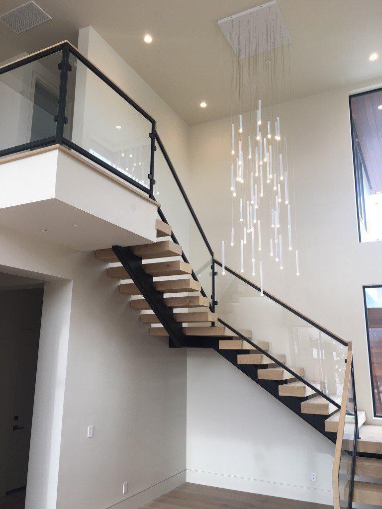 Bellini Square Tri-Tone Tubular Pendant Light Chandelier - Image 33