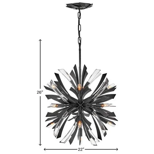 Bergamots Crystal  Chandelier  22"D - Image 2