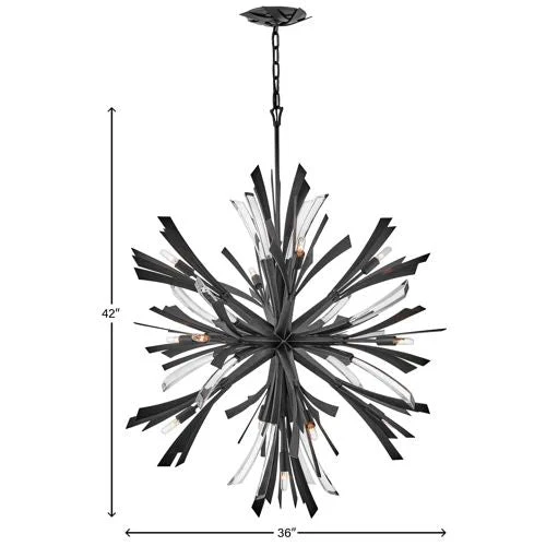 Bergamots 13 Lights  Chandelier 42"H - Image 3