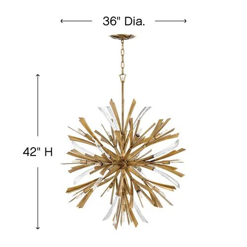 Bergamots Crystal Chandelier 36"D - Image 3