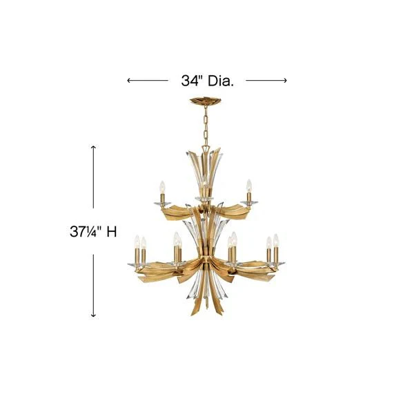 Bergamots Two Tier Crystal Chandelier for Kitchen - Image 8