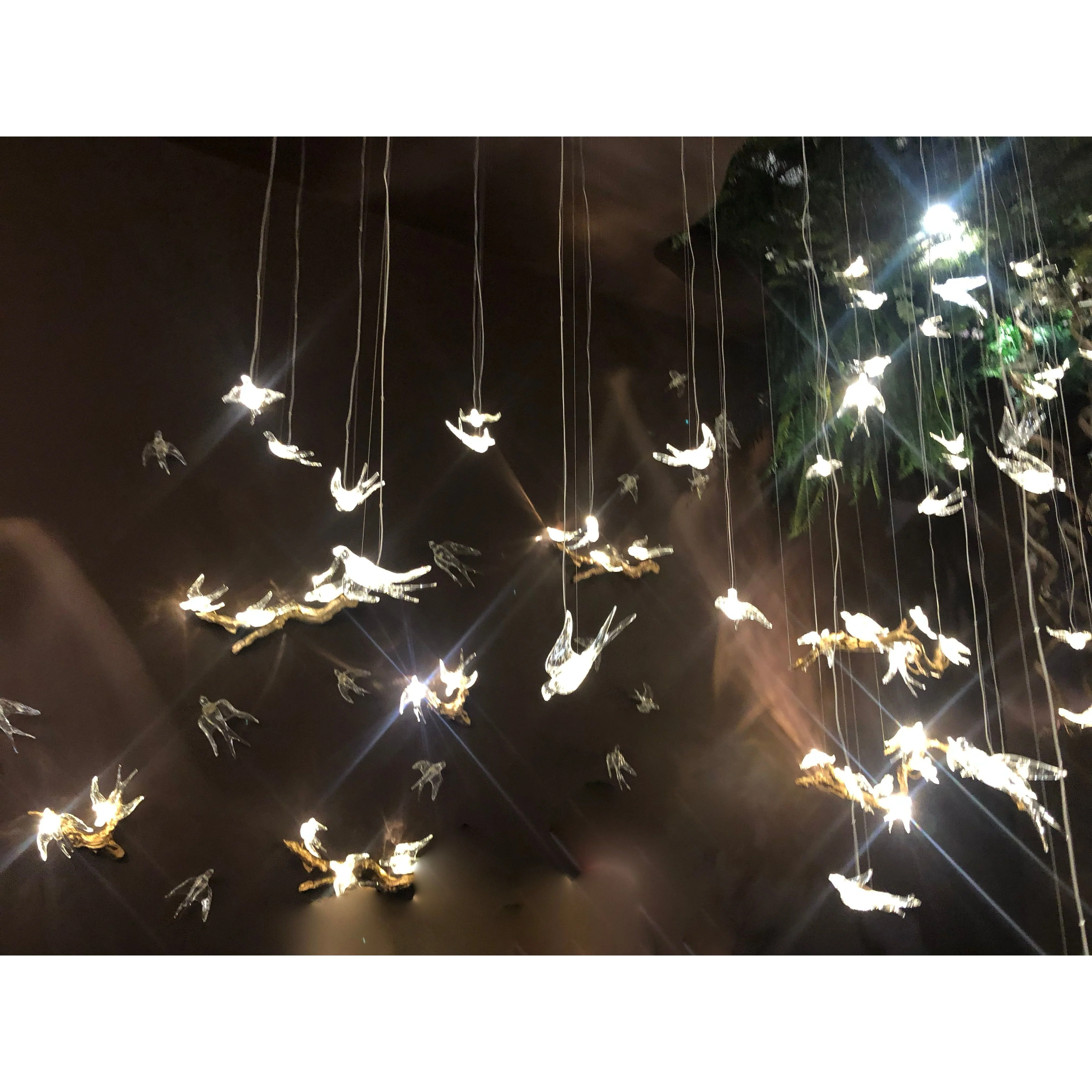Bird Song Branching Linear Teardrop Chandelier - Image 2