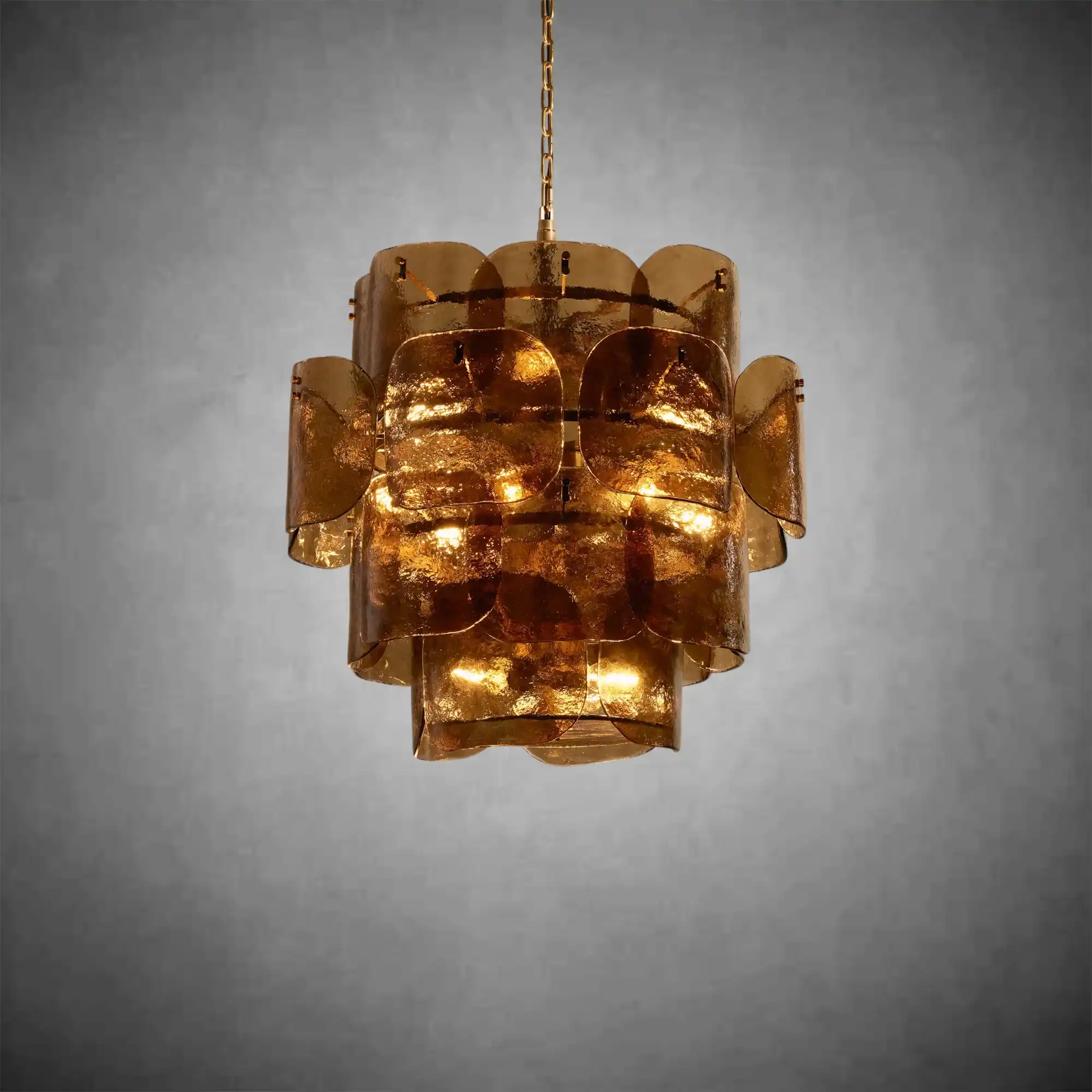 Blaire Round Molten Glass Chandelier - Image 4