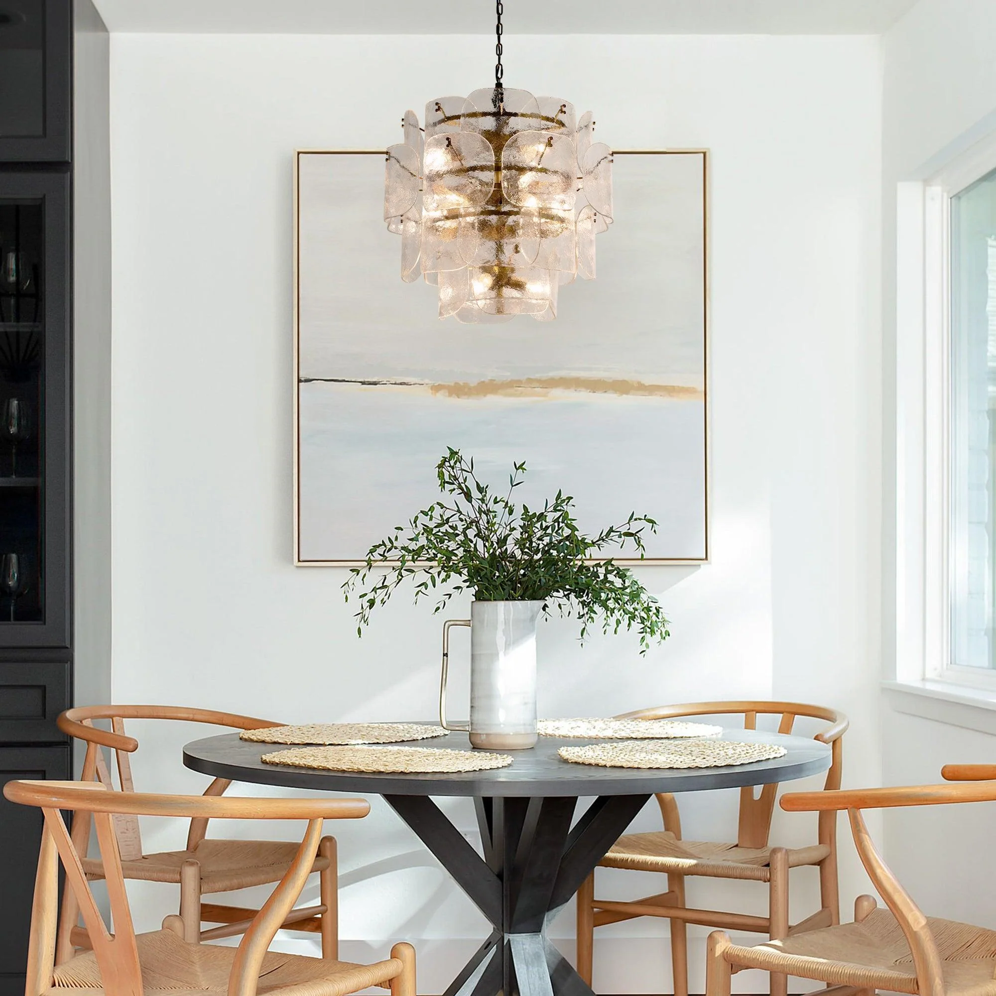 Blaire Round Molten Glass Chandelier - Image 7