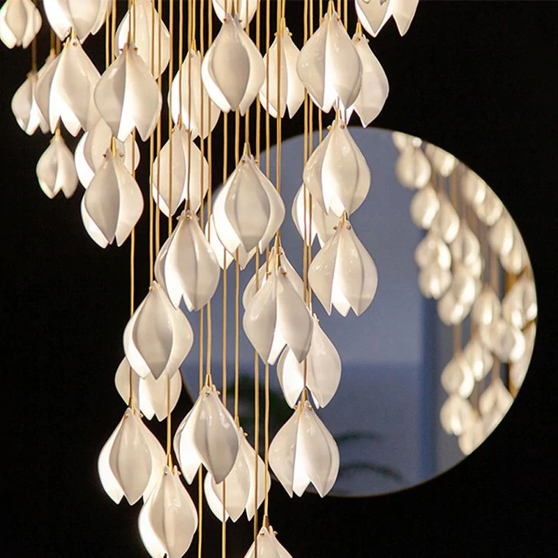 Bloom Ceramic Chandelier Light for Living Room - Image 6