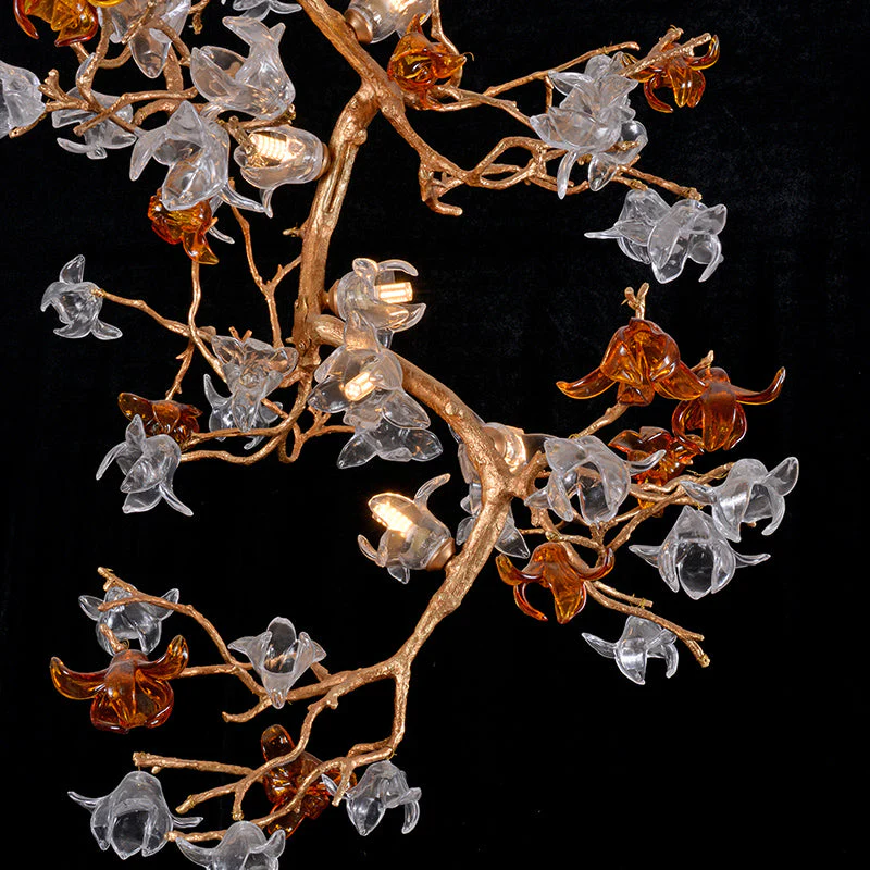 Blossom Breeze Handcrafted Blown Glass Flowers Chandelier - Image 3